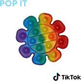 Fidget toys: 1 Regenboog Bloem + 1 effen cirkel