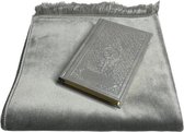 Fluwelen Gebedskleed Zilver met lederen Koran