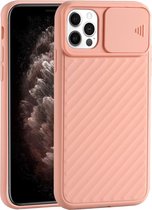 GSMNed – iPhone 12/12 Pro Roze – hoogwaardig siliconen Case Roze – iPhone 12/12 Pro Roze – hoesje voor iPhone Roze – shockproof – camera bescherming