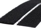 Klittenband Naaibaar Zwart Niet-Plakbaar 25 mm - 1 m