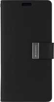 Samsung Galaxy Note 20 Hoesje - Goospery Rich Diary Case  - Hoesje met Pasjeshouder - Zwart