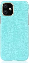 Backcover Slangenprint Fashion Hoesje iPhone 12 Mini Mintgroen