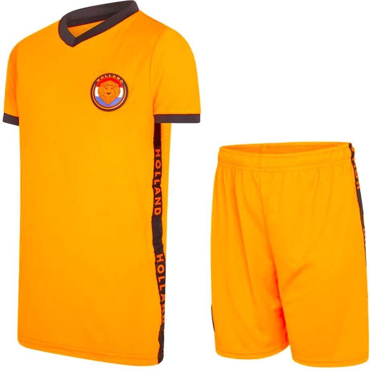 Oranje jongens voetbaltenue 21/22 - Holland tenue - Oranje jongens trainingsset - kids voetbaltenue - Oranje shirt en broekje - maat 164