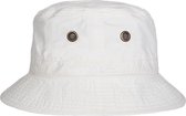 Hatland - Waterbestendige UV Bucket hoed voor heren - Kasai - Wit - maat XL (61CM)