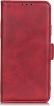 Google Pixel 5a Hoesje Retro Book Case Kunstleer Rood