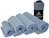 Pandoo sneldrogende handdoek - Bevat bamboevezels - blauw - 160 cm x 80 cm