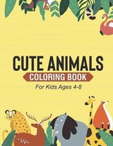 Cute Animals Coloring Book For Kids Ages 4-8