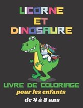 Licorne et dinosaure Livre de coloriage