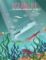 Ocean Life! Coloring book for kids Ages 4-8