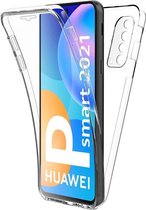 Huawei P Smart 2021 Hoesje 360 en Screen Protector in 1 - Huawei P Smart 2021 Case 360 graden Transparant