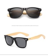 Zonnebril heren - Bamboe Zonnebril - Kleurrijke Zonnebril – Zwart Licht