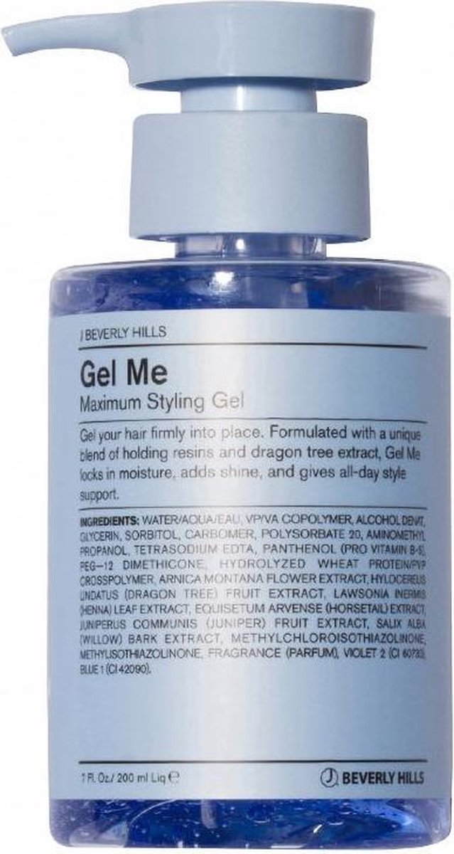 J Beverly Hills Blue Gel Me Maximum Styling Gel 200 ml