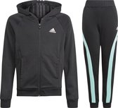 adidas Trainingspak - Maat 164  - Unisex - zwart/lichtblauw/wit