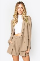 La Pèra Beige Blazer TAN Vrouwen Jasje Dames - Maat M