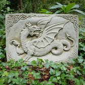 Betonnen plakkaat draak - "The Welsh Dragon"