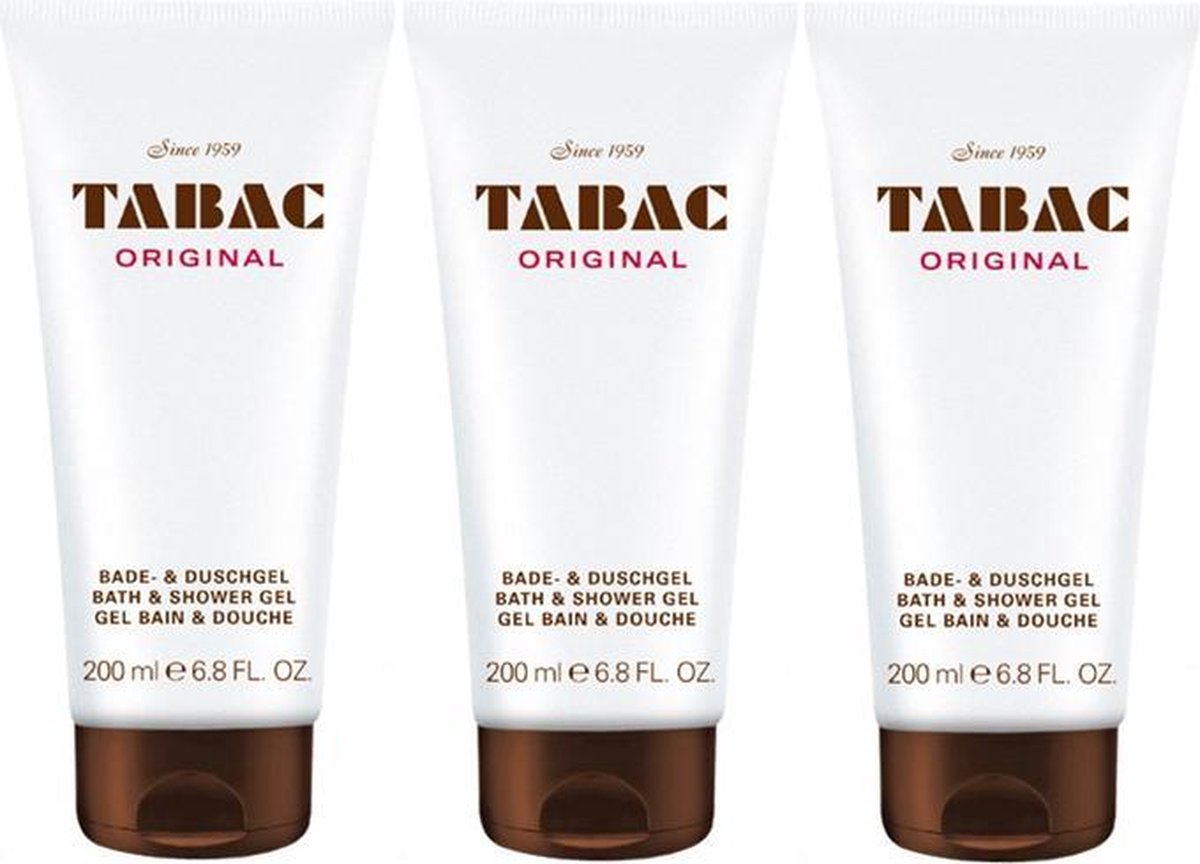 Tabac Original Bath & Shower Gel 3 x 200 ml - voordeelverpakking