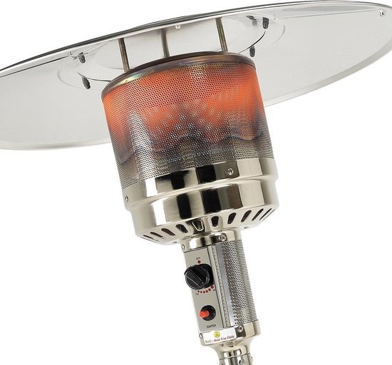 Heater terrasverwarmer zwart 13.000 watt op gas