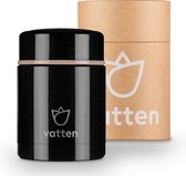 Vatten® Premium RVS Foodpot - Zwart - 400ml - Lunchbox - Voedselcontainer