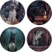 Set van 4 onderzetters - Lisa Parker katten