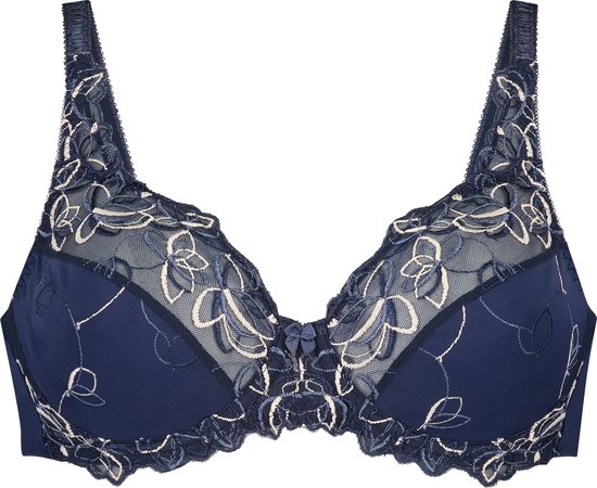 Hunkemöller Dames Lingerie Niet-voorgevormde beugel bh Diva - Blauw - maat G75