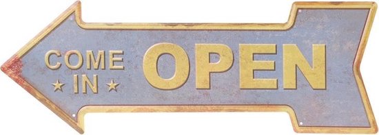 Metalen pijl - Come in Open