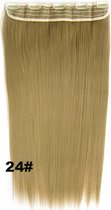 Clip in hair extensions 1 baan straight blond - 24#