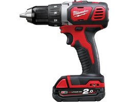 Milwaukee M18 BDD-202C 18 Volt schroefboormachine met 2x 2.0Ah accu en lader in koffer