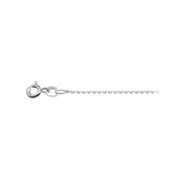 YO&NO - Ketting - Zilver -  Anker - Gediamanteerd - 1.1mm - 42cm - Sieraden vrouw - Heren -  Gerhodineerd - Zilver 925