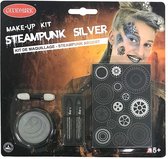 GOODMARK - Zilverkleurige steampunk schmink set - Schmink > Make-up set
