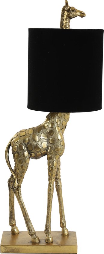 Light & Living Tafellamp Giraffe - Goud/Zwart - 28x20x68 cm