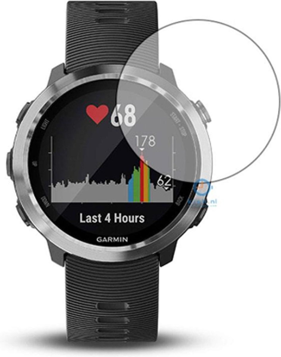 Screenprotector Geschikt voor Garmin Forerunner 645 / 645 Music – Gehard glas – Hoge kwaliteit screen protector – Tempered Glass 9H – 1 stuks