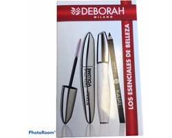Deborah Milano gecshenkset - Definitive Volume Mascara + Lipgloss Euforisch Glans + Oogpotlood