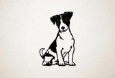 Wanddecoratie - Hond - Jack Russel 1 - S - 58x39cm - Zwart - muurdecoratie - Line Art