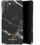 Selencia Maya Fashion Backcover Samsung Galaxy S21 Plus hoesje - Marble Black