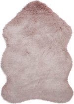 Schapenvacht - imitatie - fake fur - roze  60 x 90 cm