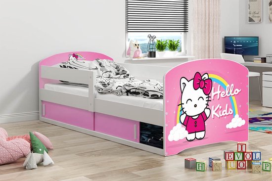 Lit bébé avec rangement 80x160 - Lit Hello Kitty - Testé TÜV | bol.com