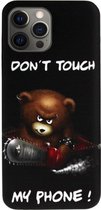 ADEL Siliconen Back Cover Softcase Hoesje Geschikt voor iPhone 12 Pro Max - Don't Touch My Phone Beren