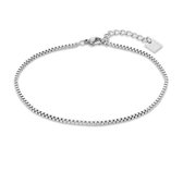 Twice As Nice Enkelband in edelstaal, venetiaan ketting 1,5 mm  25 cm