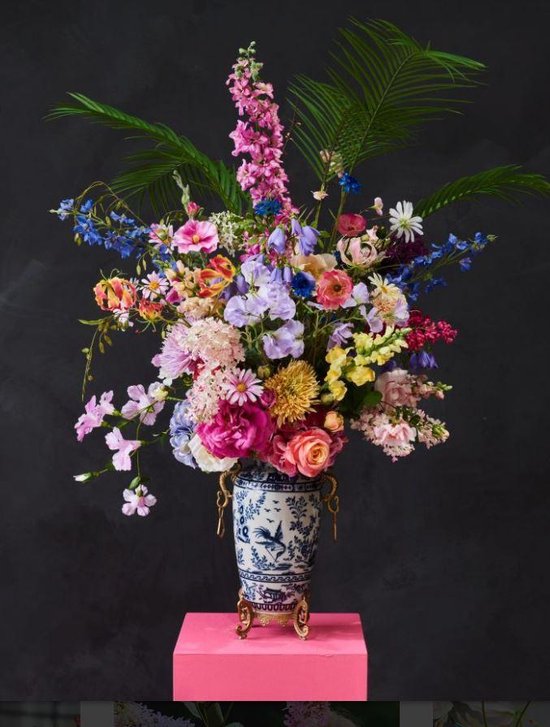 Grand vase - 41 cm - Vase haut - Vase bleu de Delft - Vase sur pied - Vase  chinois -... | bol
