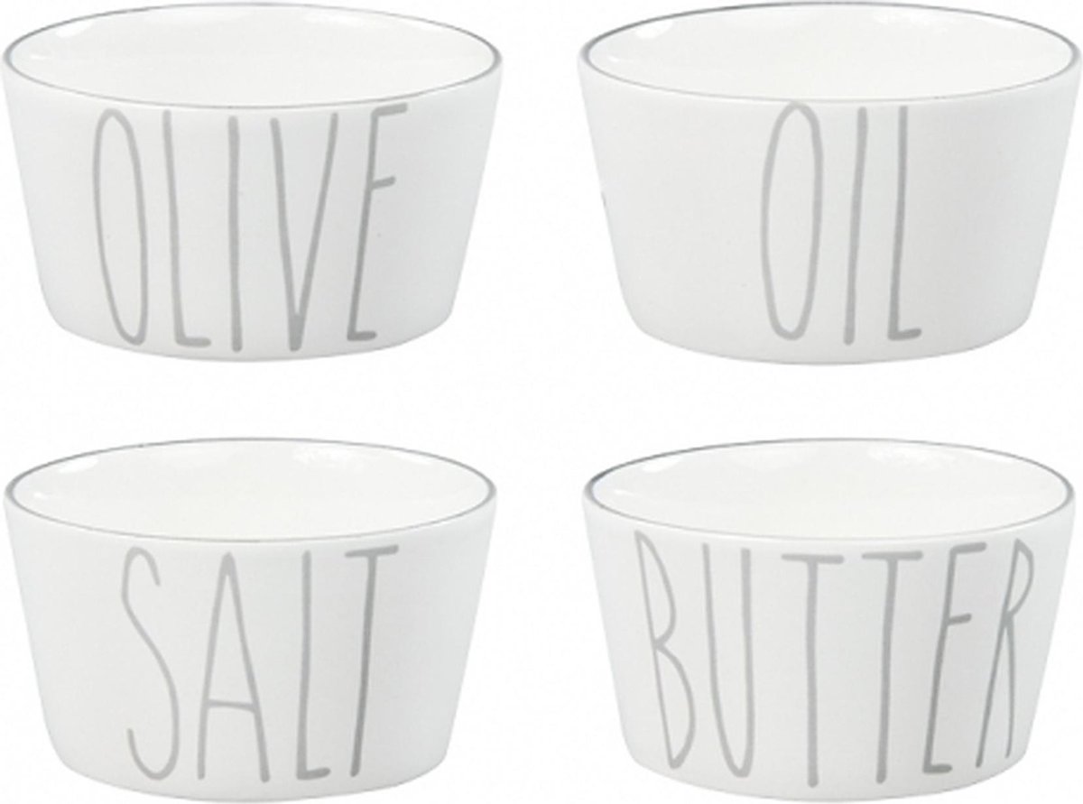 Bastion Collections - Set tapas - Salt, Butter, Olive, Oil - Grijs