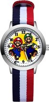 Super Mario - Kinderhorloge - Mario - Horloge - Mario Kart - Mario Speelgoed - Geel - 3 strepen