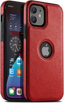 GSMNed - PU Leren telefoonhoes iPhone 12 mini rood – hoogwaardig leren hoesje rood - telefoonhoes iPhone 12 mini rood - lederen hoes voor iPhone 12 mini rood