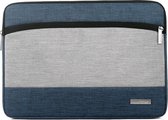 Laptophoes 13 Inch – Case Hoes Geschikt voor o.a Macbook Pro 13 Inch 2009-2012 / Pro 14 inch 2021 / Macbook Air 2008-2017 – Laptop Sleeve – Blauw/Grijs