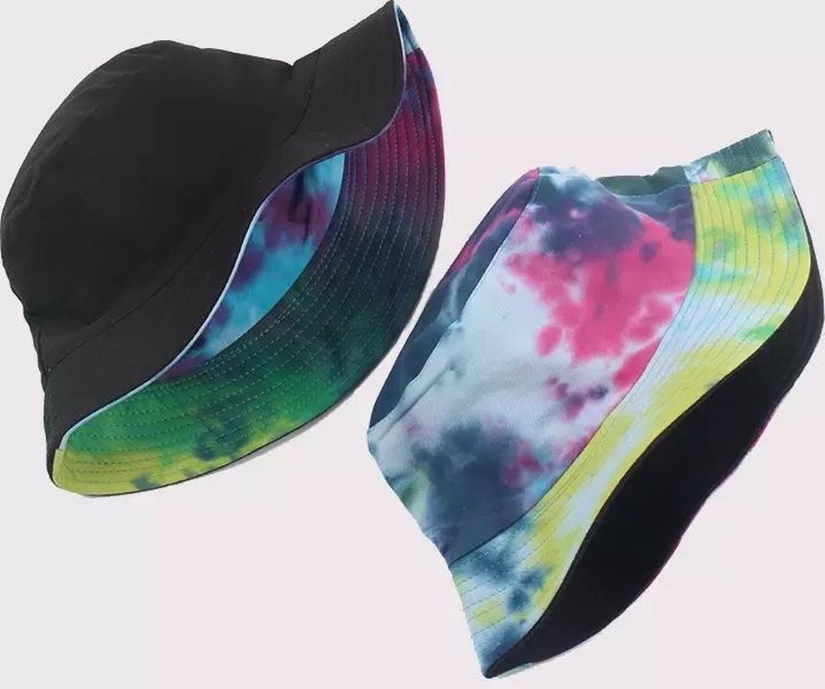 Chapeau Seau Réversible Tie-Dye Eigso - Protection Solaire Colorée Pour Hommes Et Femmes En Plein Air