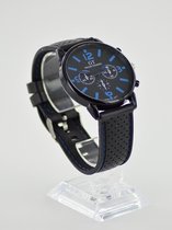 Horloge GT (grand touring) zwart/blauw + extra batterij + doosje