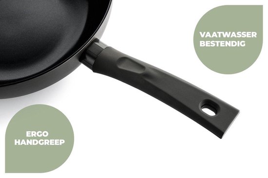 ISENVI Avon Wokpan Inductie met Deksel - 32 cm - Keramisch - Wok - PFAS, PTFE Vrij - Alle Warmtebronnen
