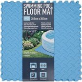 Vloermat BLAUW - Puzzelmat (9 delig) Fitnessmat - Zwembad ondervloer -BLAUW - (38,5 x 38,5 cm)