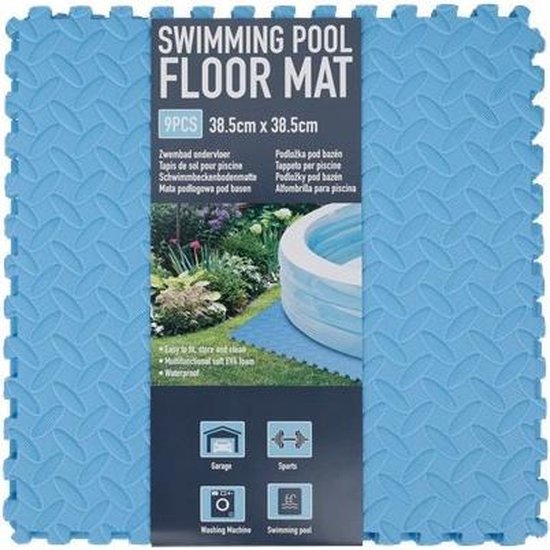 MONZANA® Puzzelmat set van 8 45x45cm Zwembad Fitness Antislip Warmte-isolerend EVA-schuim Uitbreidbaar Vloerbescherming Mat Beschermmat Kinderen Blauw