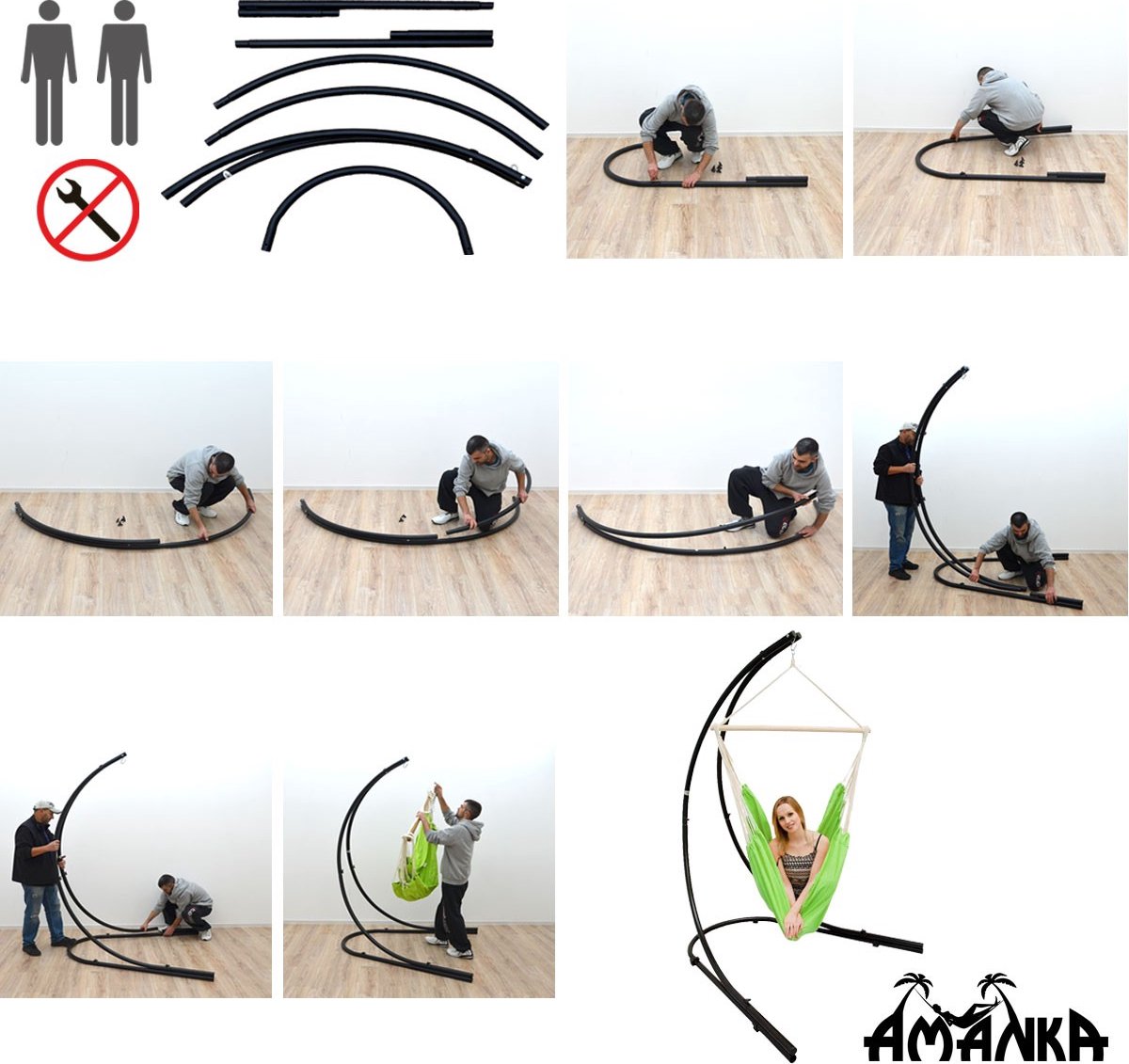 Hangstoel Standaard - Verstelbaar Metalen Frame Voor Binnen En Buiten