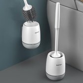Aenon - WC Borstel - Duurzaam - Luxe - Zelfklevende Toiletborstel Met Houder - Siliconen WC Borstel